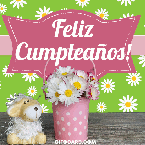 Feliz cumpleaños gif. Happy Birthday in Spanish