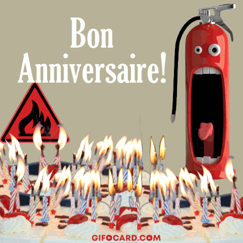 Bon Anniversaire gif. Happy Birthday in French
