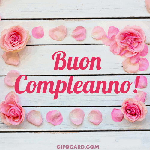 Buon Compleanno gif. Happy Birthday in Italian
