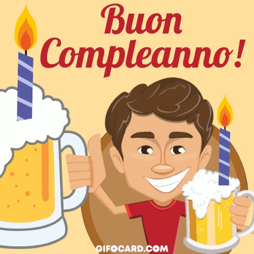 Buon Compleanno gif. Happy Birthday in Italian