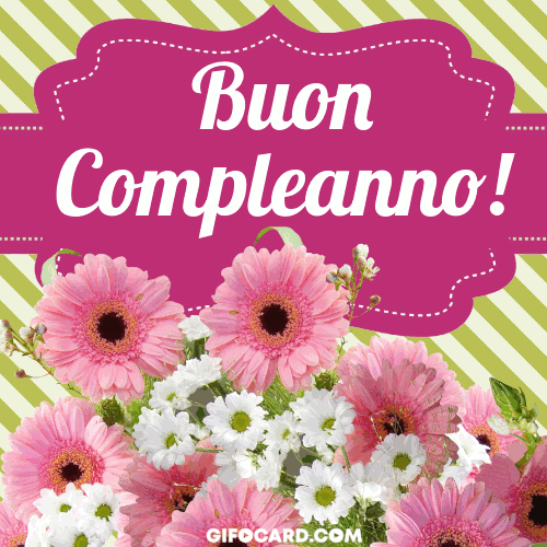 Buon Compleanno gif. Happy Birthday in Italian
