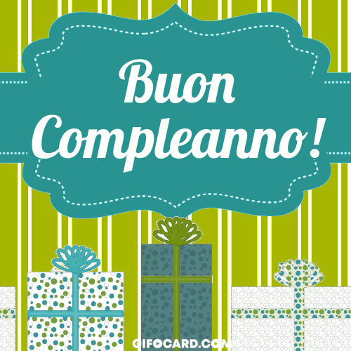 Buon Compleanno gif. Happy Birthday in Italian