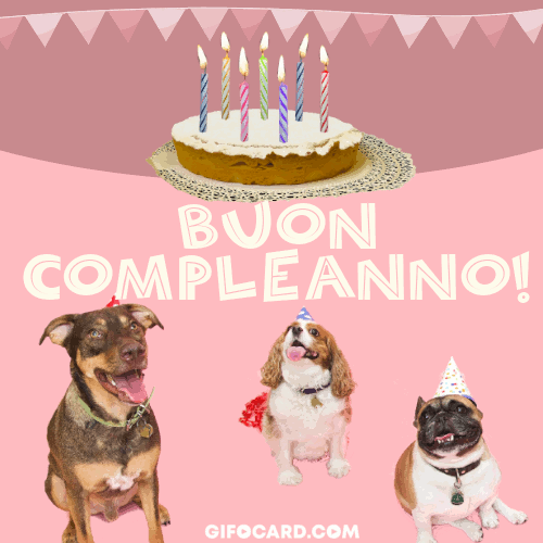 Buon Compleanno gif. Happy Birthday in Italian
