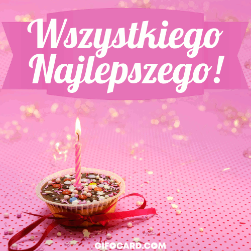 Wszystkiego Najlepszego gif. Happy Birthday in Polish