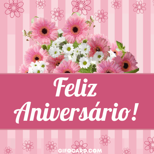 Feliz Aniversário gif. Happy Birthday in Portuguese